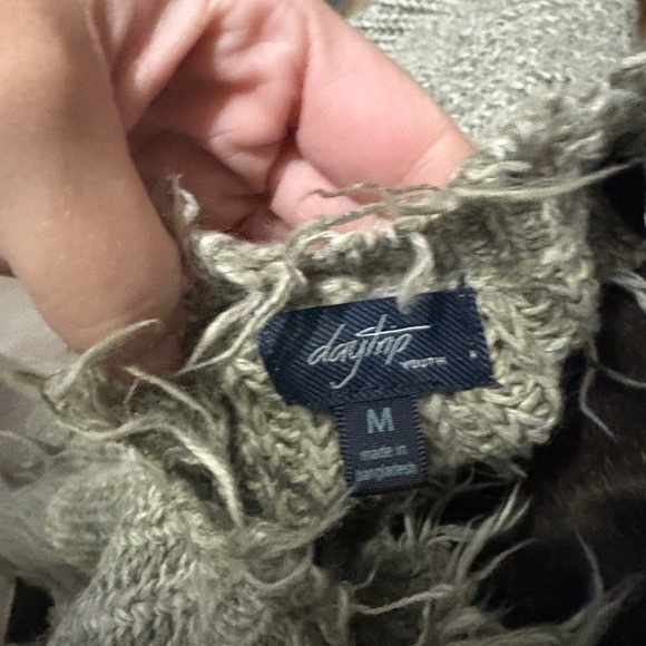 Daytrip Girls - Strappy Destructed Sweater in Vetiver - Picture 3 of 3